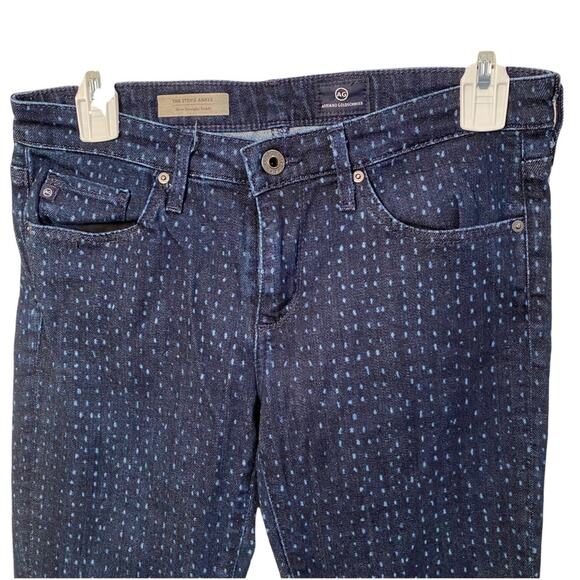 AG Polka Dotted STEVIE Ankle Jeans Slim Straight Size 27 - Picture 1 of 9